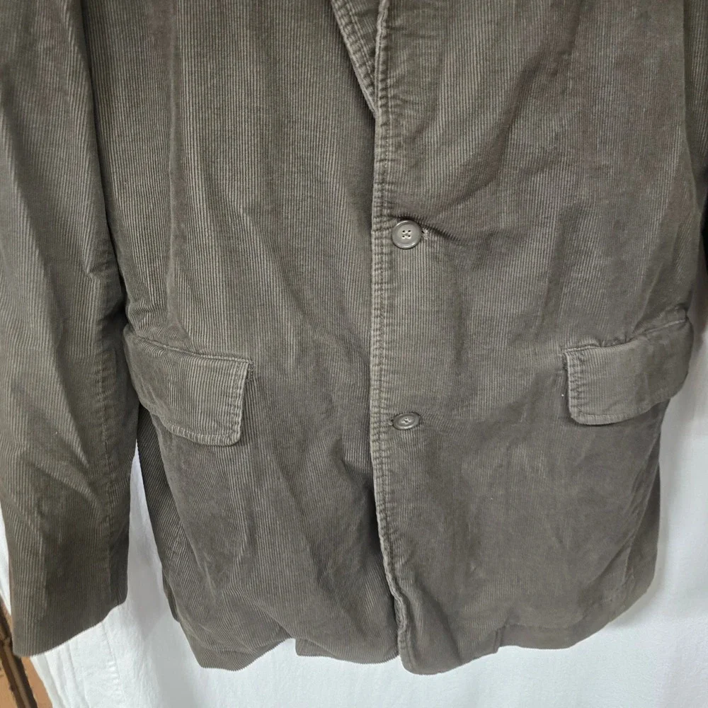 J Crew‎ Mens Corduroy Blazer Jacket Brown Size XL 3 Button Pockets